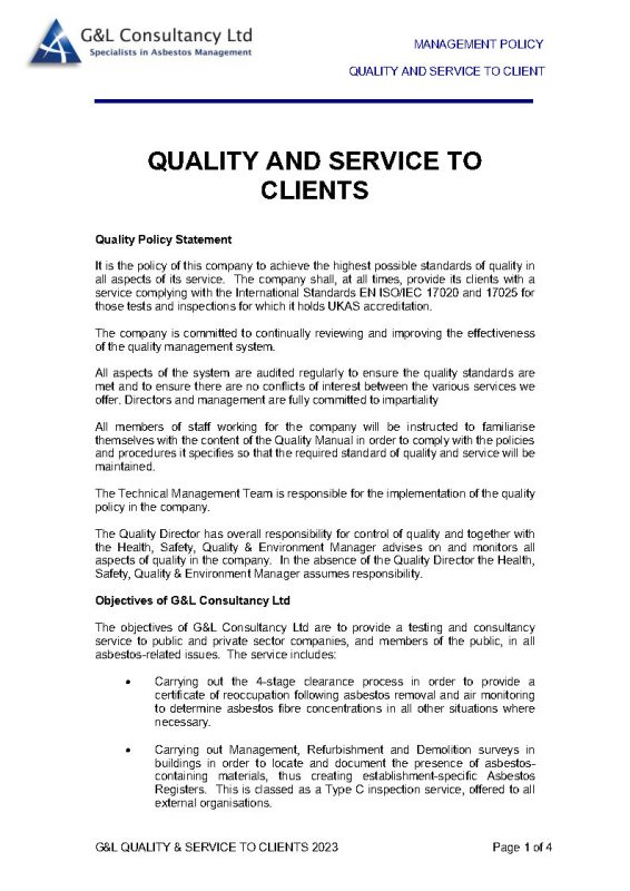 QUALITY-SERVICE-TO-CLIENTS- policy